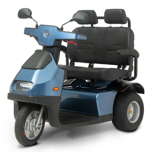 AFIKIM Afiscooter S3 DUO Twin Seat 3-Wheel Mobility Scooter- Blue