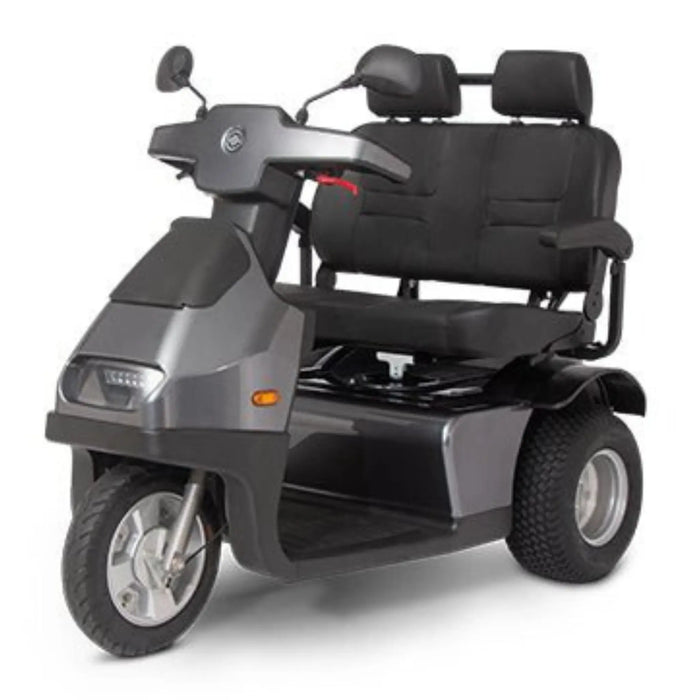 AFIKIM Afiscooter S3 DUO Twin Seat 3-Wheel Mobility Scooter-Gray