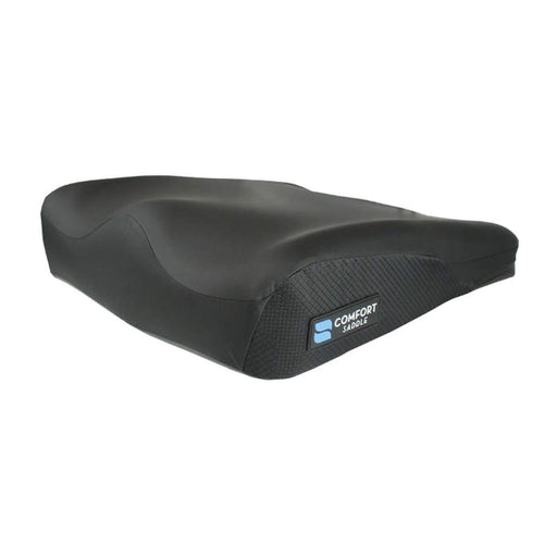 Comfort company saddle wedge cushion has a cutout for coccyx comfort to distribute pressure. On the back of the cushion, this device prevents the cushion from contacting any seated surface. By adding a modest amount of anterior height, the saddle wedge cushion reduces forward tilting. Saddle wedge wheelchair cushion is constructed of high-resiliency foam, 