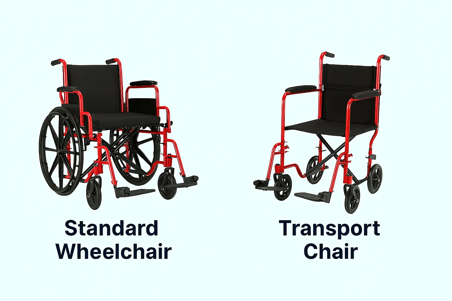 Difference between Wheelchairs and Transport Chairs
