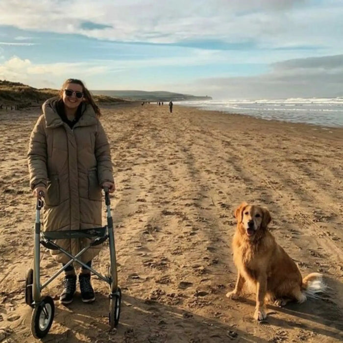 byAcre Nordic Pioneer Modern Lightweight Rollator Walker with Seat