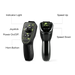Two remote controls with labeled buttons on a white background Q 5 Paiseec Electric WHeelchair