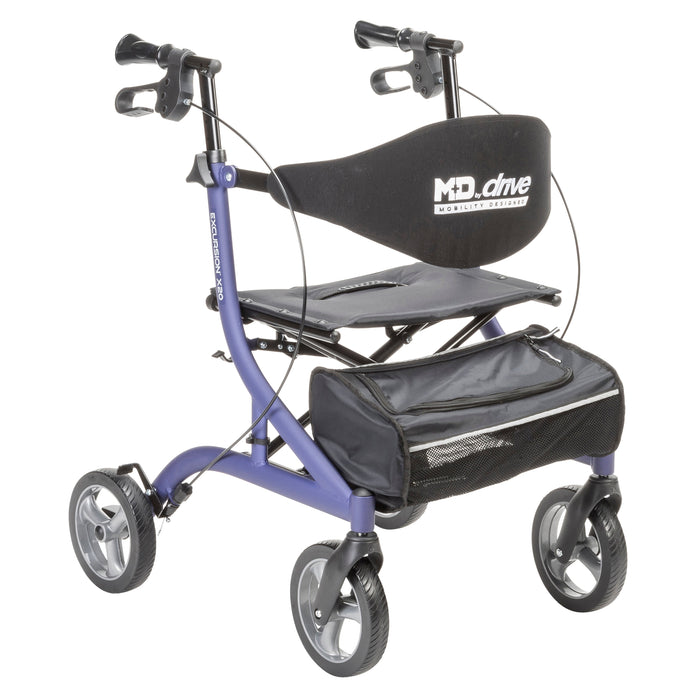8 Inch Treaded Wheel, Drive Medical Rollator, Lavender Front View