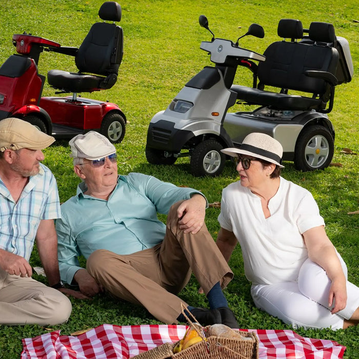 Afiscooter S4 Breeze Duo 4-Wheel Electric Mobility Scooter - Twin Seater Mobility Scooter At the Park