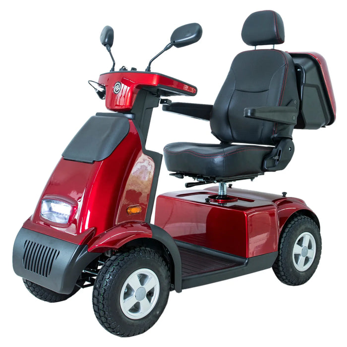 AFIKIM Afiscooter C4 Breeze 4-Wheel Electric Mobility Scooter - Read Color With Captain Seat and Optional Rear Box - Afikim Drive