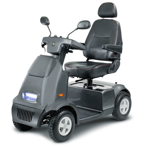 AFIKIM Afiscooter C4 Breeze 4-Wheel Electric Mobility Scooter - Dark Gray With Captain Seat - Afikim Drive