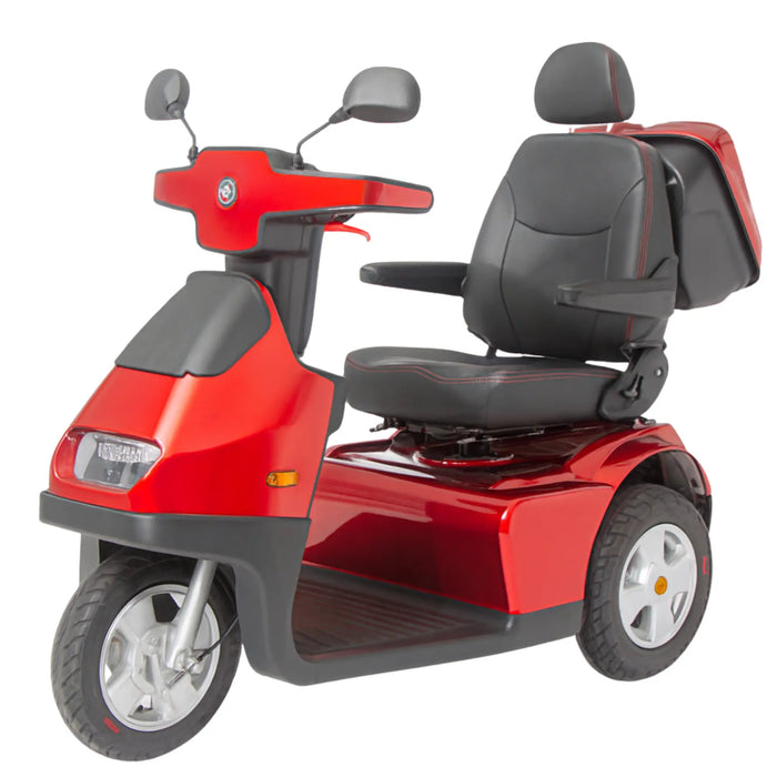 AFIKIM Afiscooter S3 3-Wheel Electric Mobility Scooter - Heavy Duty Scooter - Red - Afikim Drive