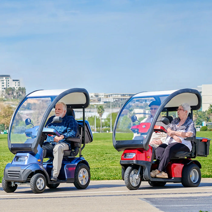 AFIKIM Afiscooter S3 Touring 3-Wheel Electric Mobility Scooter with Canopy FTS3654 - In Use in outdoor - Afikim Drive
