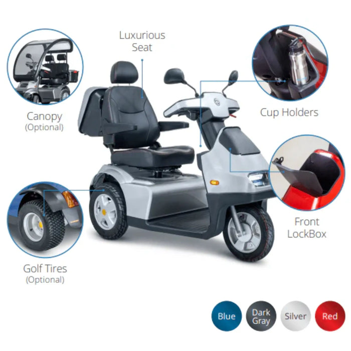 AFIKIM Afiscooter S3 DUO Twin Seat 3-Wheel Mobility Scooter