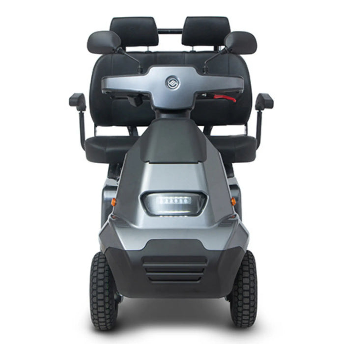AFIKIM Afiscooter S4 Breeze Duo 4-Wheel Electric Mobility Scooter - Twin Seater Mobility Scooter FTS4650 - Front View Grey