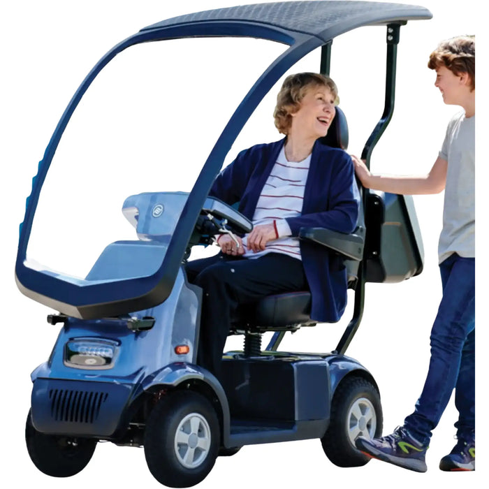 Afiscooter C4 Breeze 4-Wheel Mobility Scooter Standard Edition with a person using it and another person
