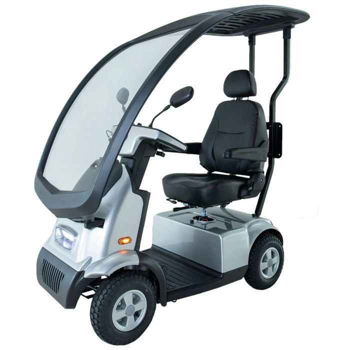 Afiscooter C4 Breeze 4-Wheel Mobility Scooter Standard Edition - Silver with Canopy