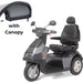 Afiscooter S3 Touring 3-Wheel Electric Mobility Scooter with Canopy Gray