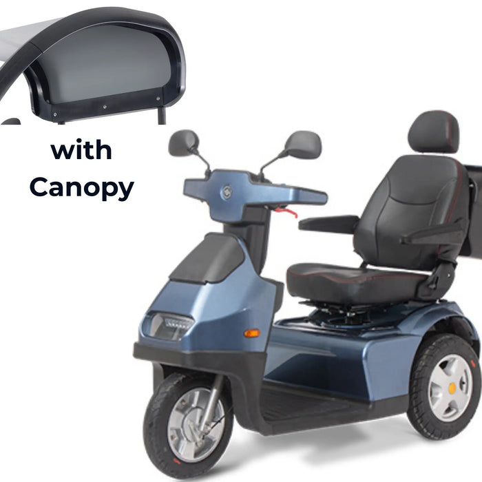 Afiscooter S3 Touring 3-Wheel Electric Mobility Scooter with Canopy Blue