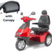 Afiscooter S3 Touring 3-Wheel Electric Mobility Scooter with Canopy Red