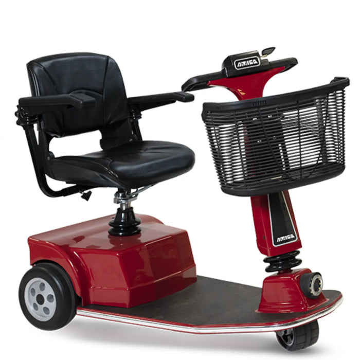 Amigo RT Express 3 Wheel Mobility Scooter Red With Wide Seat and Front Basket