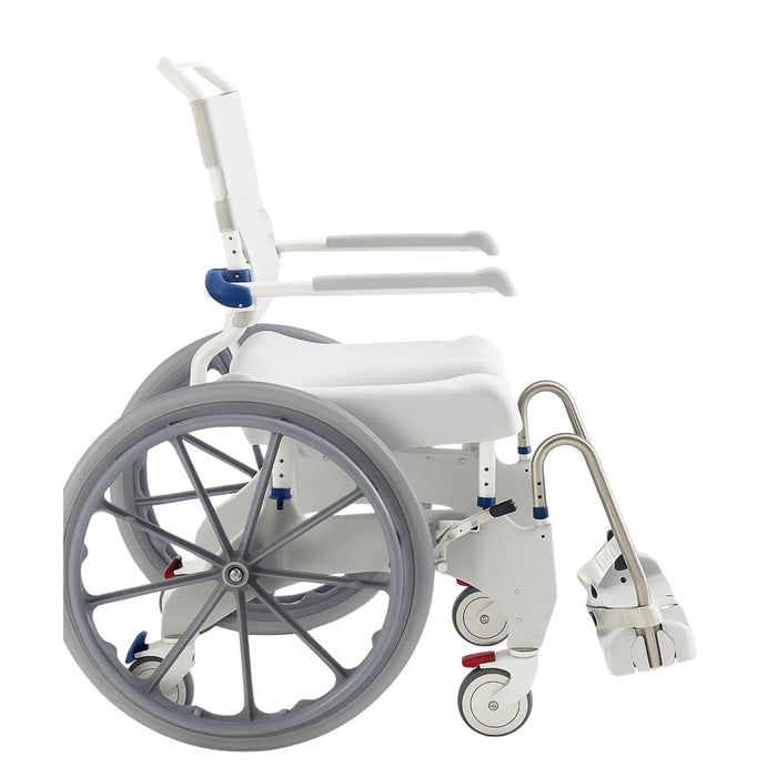 Aquatec Ocean ERGO SP Self Propel Shower Commode Chair - Side View