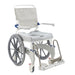 Aquatec Ocean ERGO SP Self Propel Shower Commode Chair Semi Side View - Enhance Image