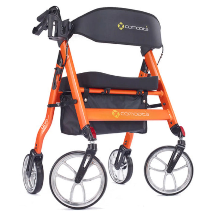 Comodita Uno Classic Rolling Walker- Metallic Orange front view