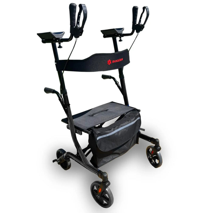 BreezeStride Rollator – Lightweight 4-Wheel Walker with Seat & Armrests for Seniors