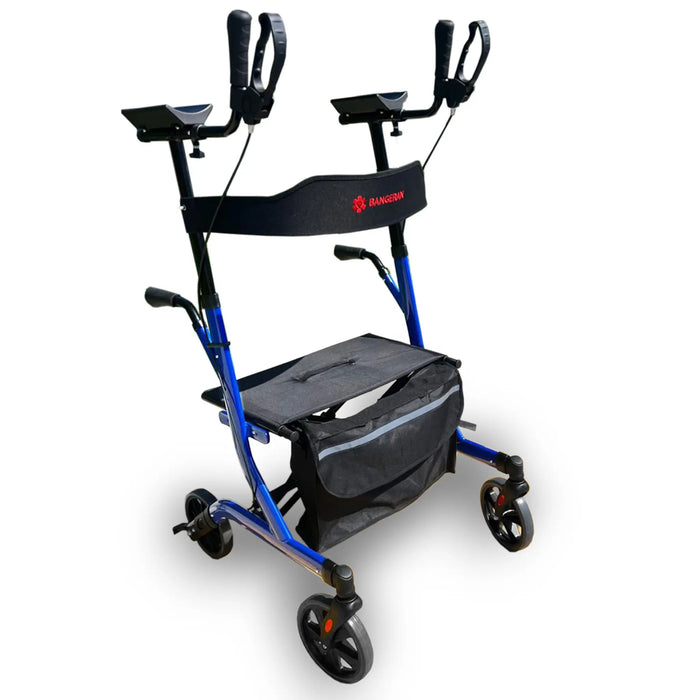 BreezeStride Rollator – Lightweight 4-Wheel Walker with Seat & Armrests for Seniors