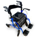 DayWalker - Lightweight Folding Rolling Walker & Transport Chair with Seat & Adjustable Backrest - Blue