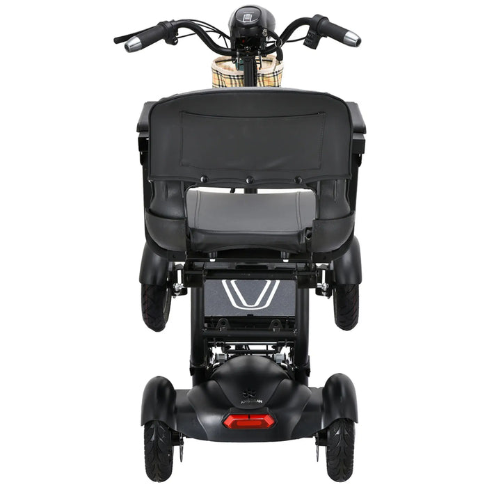 Bangeran Dragon Mobile EX Lightweight Foldable 4-Wheel Mobility Scooter Back View Black