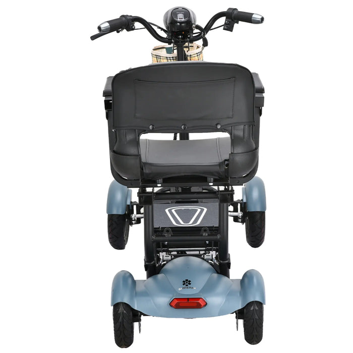 Bangeran Dragon Mobile EX Lightweight Foldable 4-Wheel Mobility Scooter Back View Blue
