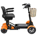 Bangeran Dragon Mobile EX Lightweight Foldable 4-Wheel Mobility Scooter Full Side View Orange