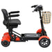 Bangeran Dragon Mobile EX Lightweight Foldable 4-Wheel Mobility Scooter Full Side View Red