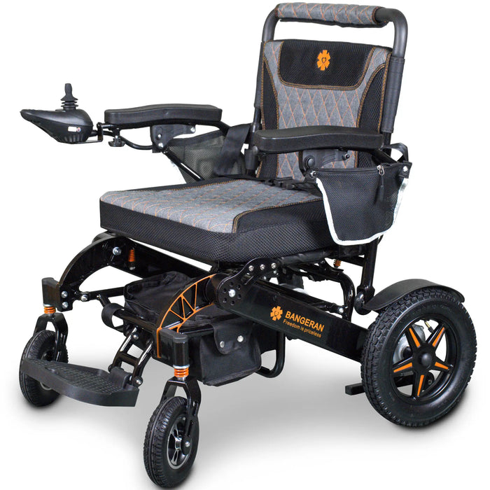 Bangeran Mammoth Foldable Power Wheelchair Black Side View