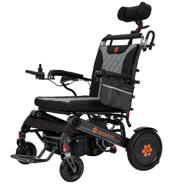Bangeran Mammoth EX Automatic Recline Power Wheelchair - Black Side View