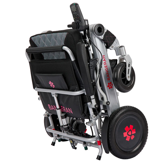Bangeran Mammoth EX Automatic Recline Power Wheelchair - Back View Folded