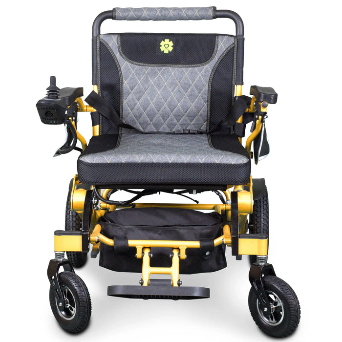 Bangeran Mammoth Foldable Power Wheelchair Yellow Front View