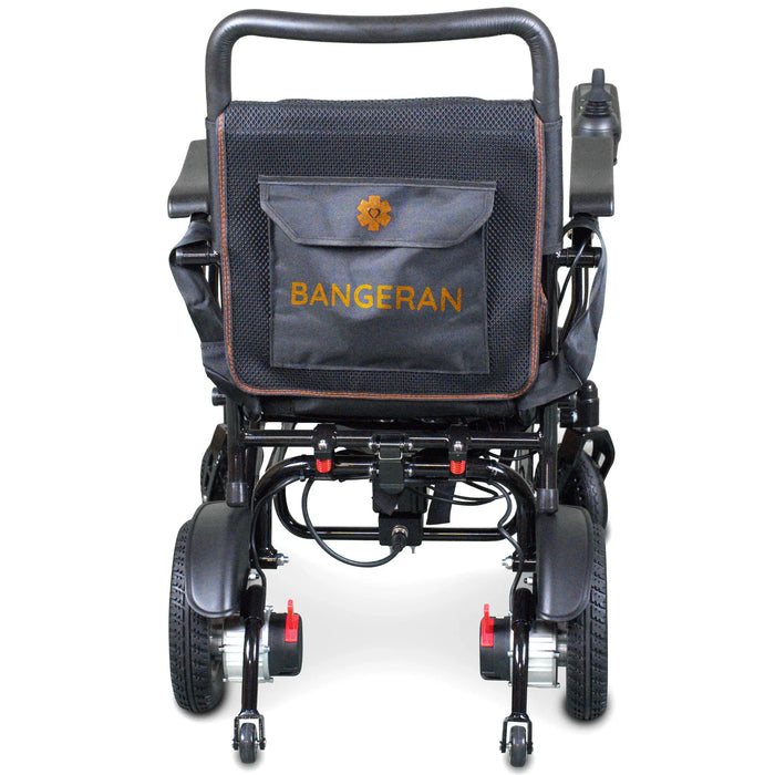 Bangeran Pegasus Lightweight Pediatric Power Wheelchair Black Back View