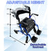 DayWalker - Lightweight Folding Rolling Walker & Transport Chair with Seat & Adjustable Backrest
