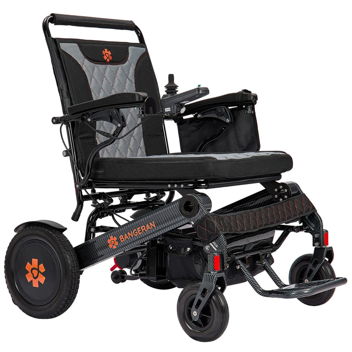 Bangeran Mammoth EX Automatic Folding Power Wheelchair - Black Side View