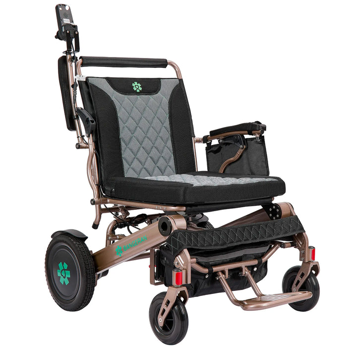 Bangeran Mammoth EX Automatic Folding Power Wheelchair - Gold Side View