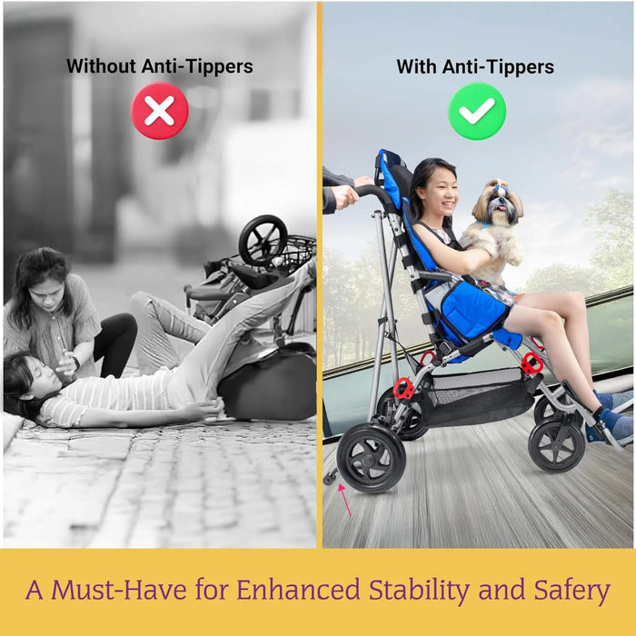 Circle Specialty Anti-Tippers Wheels For Strive Adaptive Stroller Safety Wheels