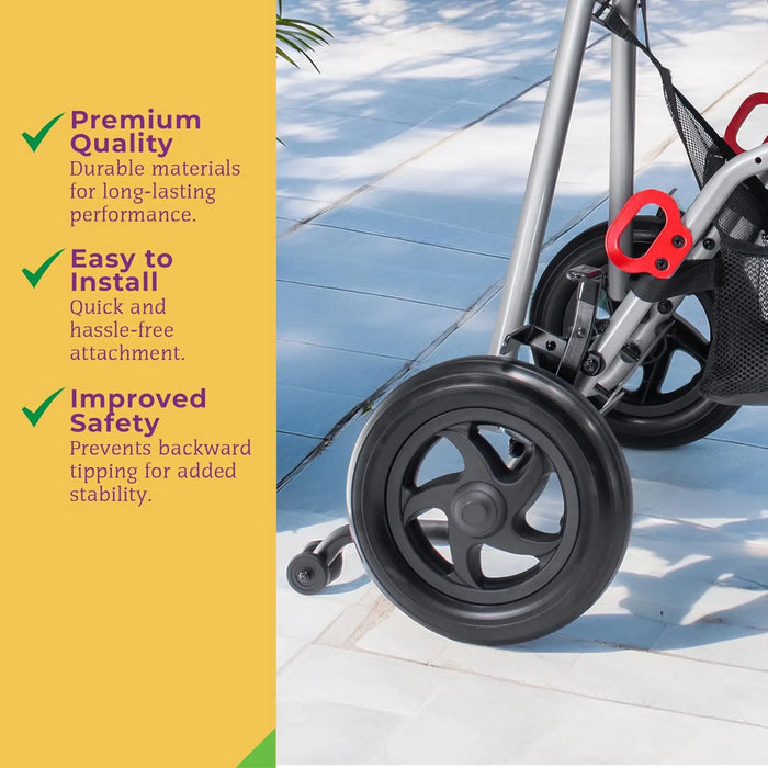 Circle Specialty Anti-Tippers Wheels For Strive Adaptive Stroller - Features of  Anti Tipping Wheel