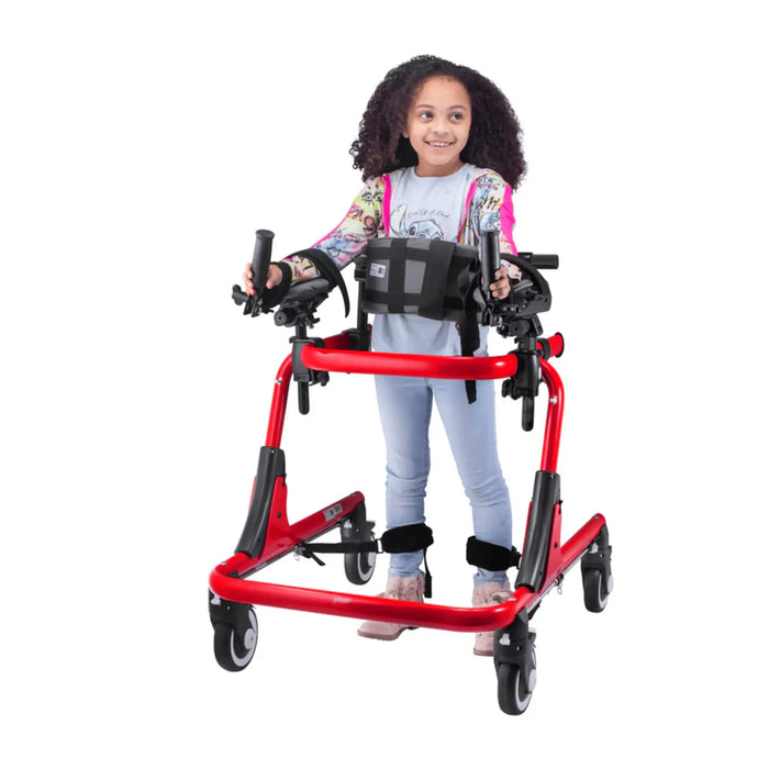 Circle Specialty Forearm Platforms For Pivot Gait Trainer with Kid Using the Pivot Gait Trainer with the Forearm Accessory