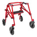 Circle Specialty Klip Posterior 4 Wheel Walker with Seat & 8" Outdoor Wheels - Semi Side View with Seat show