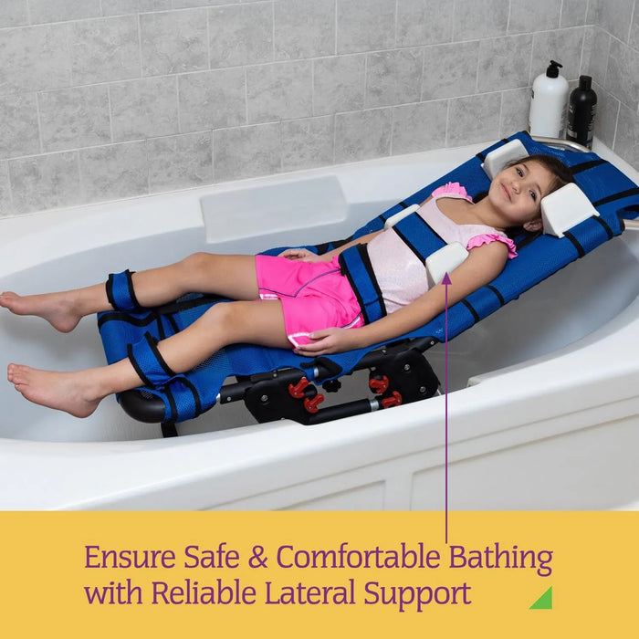 Circle Specialty Lateral Support for Anchor Bath Chair - In Use By Kid