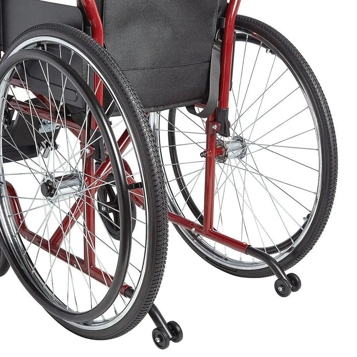 Circle Specialty Ziggo Wheelchair Anti-Tippers - Side View of the wheelchair