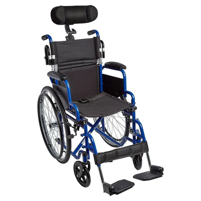 Circle Specialty Ziggo Wheelchair Headrest with Mounting Bracket Blue Ziggo Wheelchair