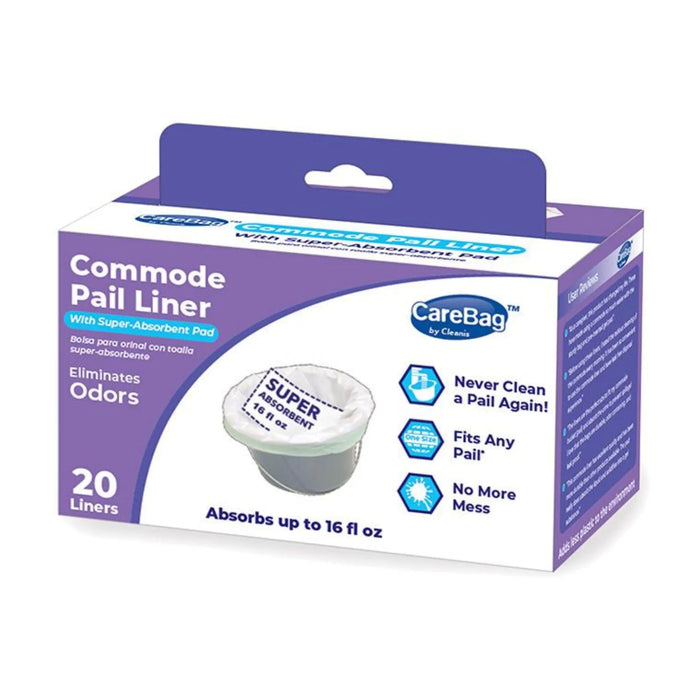 Cleanis Carebag Commode Liner with Super Absorbent Pad Case - 360 Bags ( Clarke Healthcare)