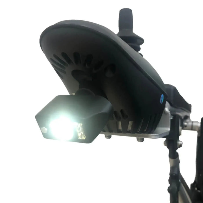 Wheelchair Headlight with USB Connector Lights On