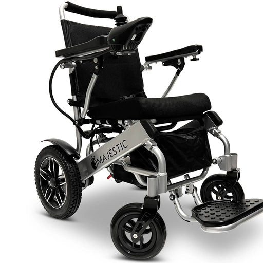 ComfyGO MAJESTIC IQ-8000 Remote Controlled Electric Wheelchair - Silver Frame with Standard Cushion