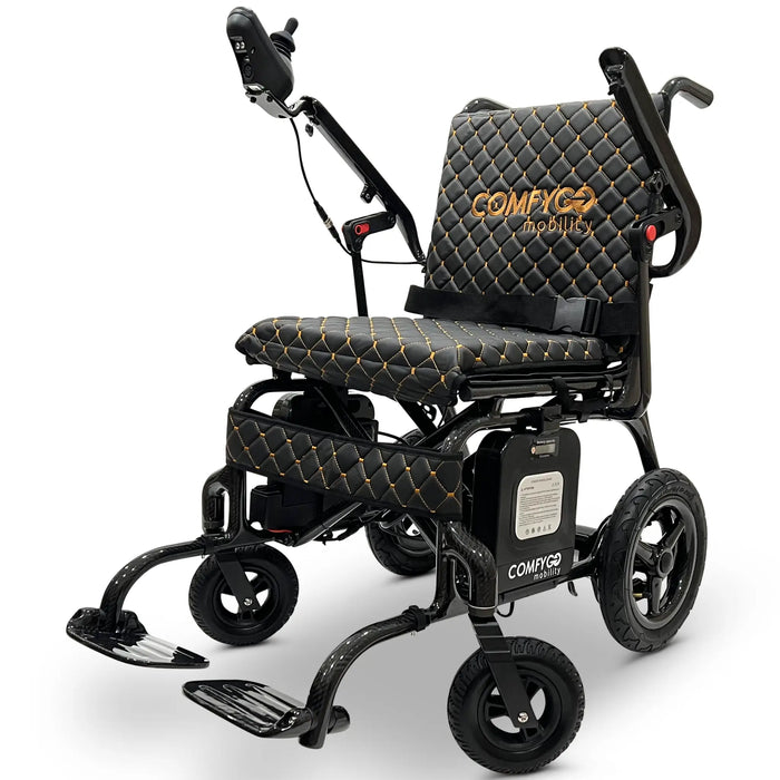 Phoenix Carbon Fiber Folding Electric Wheelchair - Black Textile