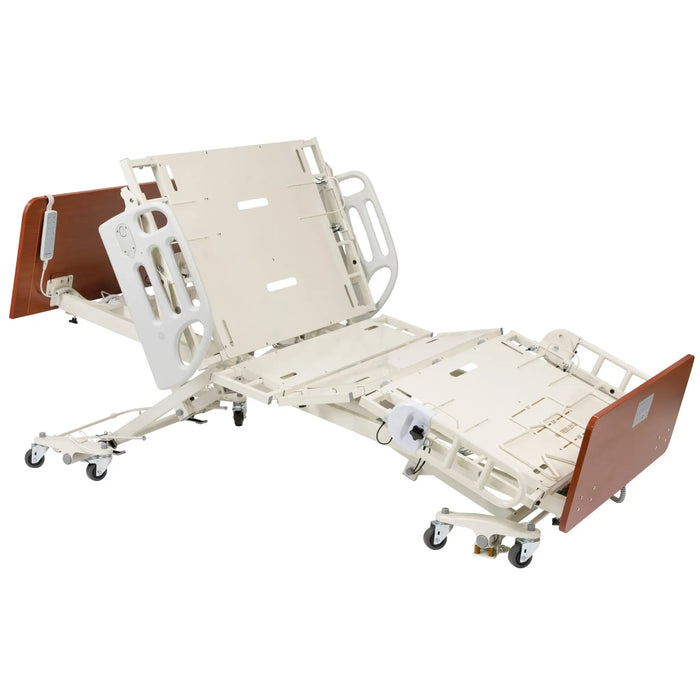CostCare B357 bariatric low bed with side rails and raised backrest